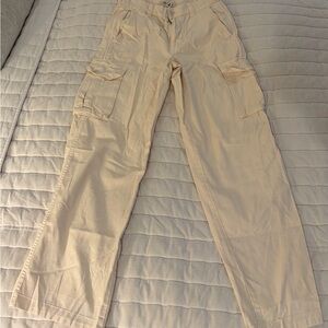 Madewell Women's Light Tan Low-Slung Cargo Pants